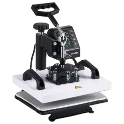 VEVOR Heat Press Machine 12 x 10 in Sublimation Press Machine Swing Away, Heat Up Fast and Even, Digital Precise Time and Temperature Control, for T-Shirts, Canvas Tote Bag, Pillowcases, Socks