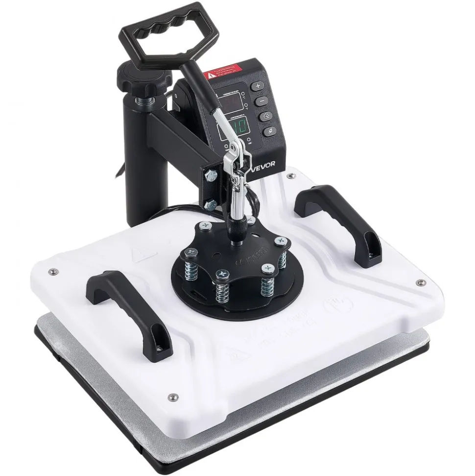 VEVOR Heat Press Machine 12 x 15 in Sublimation Press Machine Swing Away, Heat Up Fast and Even, Digital Precise Time and Temperature Control, for T-Shirts, Canvas Tote Bags, Pillowcases, Socks