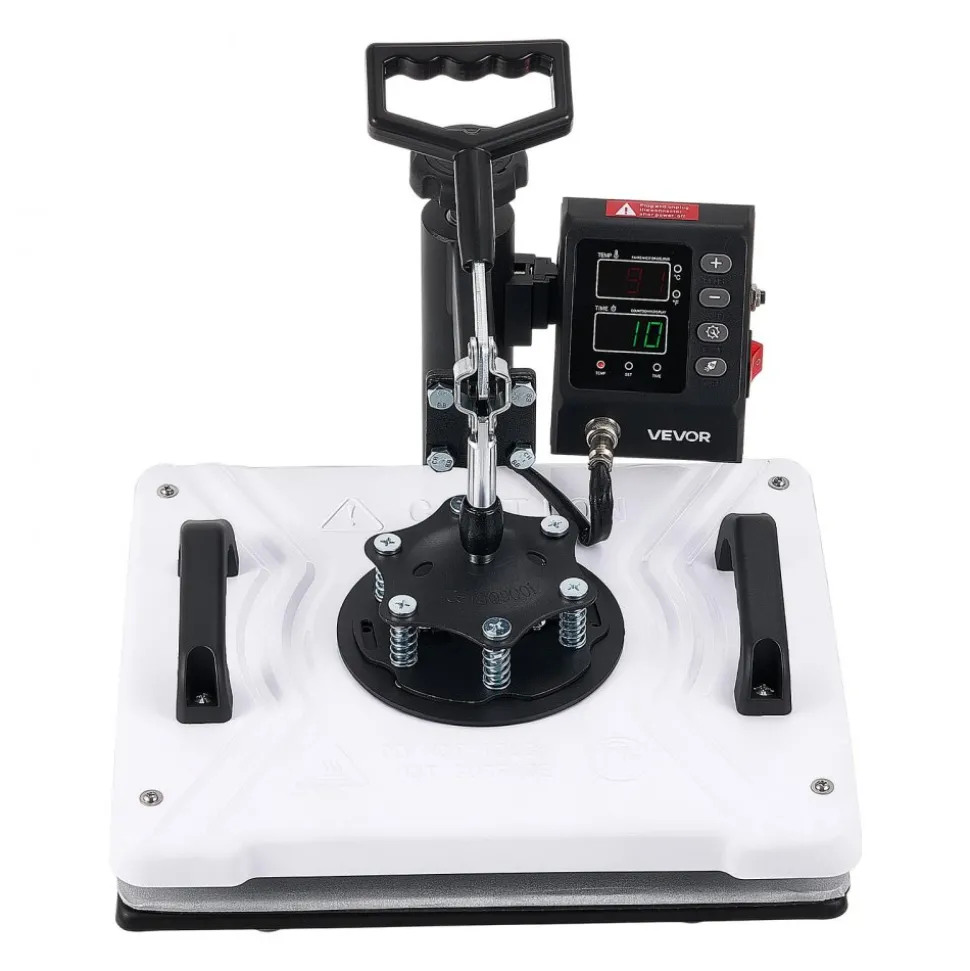 VEVOR Heat Press Machine 12 x 15 in Sublimation Press Machine Swing Away, Heat Up Fast and Even, Digital Precise Time and Temperature Control, for T-Shirts, Canvas Tote Bags, Pillowcases, Socks