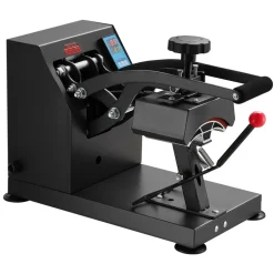 VEVOR Heat Press 6x3.75Inch Curved Element Hat Press Clamshell Design Heat Press for Hats Rigid Steel Frame No Stick Digital LCD Timer and Temperature Control (6x3.75Inch Clamshell Design)