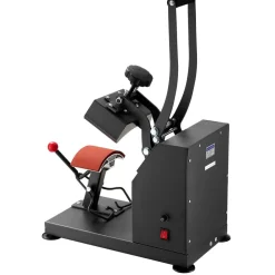 VEVOR Heat Press 6x3.75Inch Curved Element Hat Press Clamshell Design Heat Press for Hats Rigid Steel Frame No Stick Digital LCD Timer and Temperature Control (6x3.75Inch Clamshell Design)
