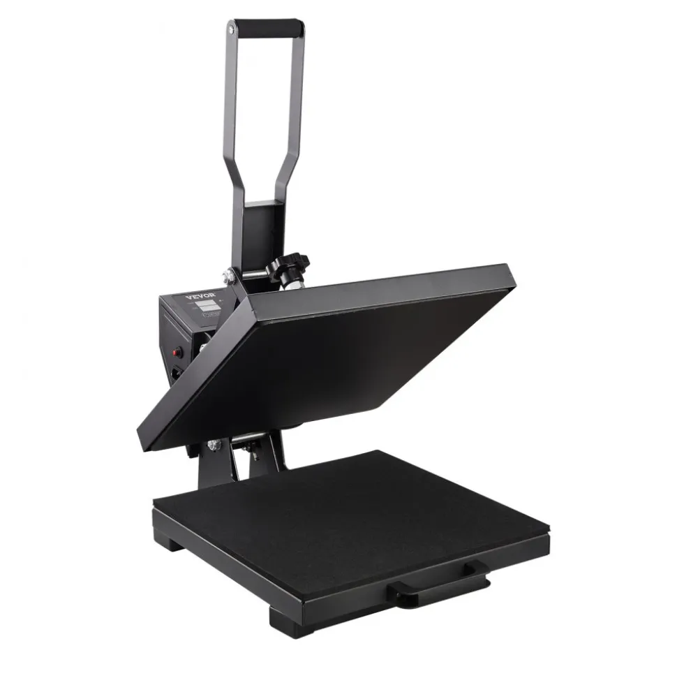 VEVOR Heat Press, 15 x 15 inch Heat Press Machine for T-shirts, Fast and Even Heating, Easy to Use, High Pressure for Digital Industrial-Quality Sublimation Printer for Transfer Vinyl, T-shirt, Black