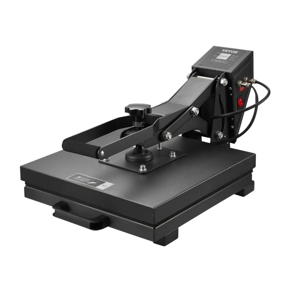 VEVOR Heat Press, 15 x 15 inch Heat Press Machine for T-shirts, Fast and Even Heating, Easy to Use, High Pressure for Digital Industrial-Quality Sublimation Printer for Transfer Vinyl, T-shirt, Black