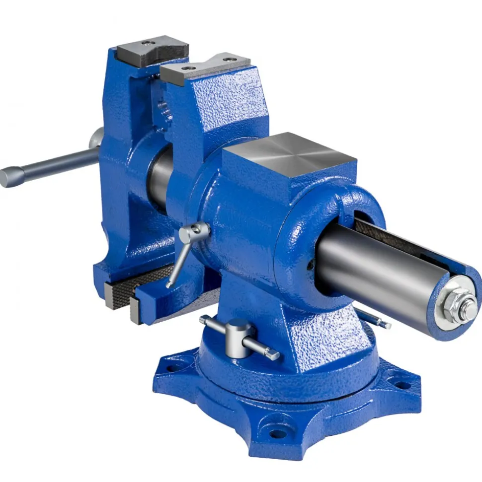 VEVOR 5" Heavy Duty Bench Vise, Double Swivel Rotating Vise Head/Body Rotates 360°,Pipe Vise Bench Vices 30Kn Clamping Force,for Clamping Fixing Equipment Home or Industrial Use