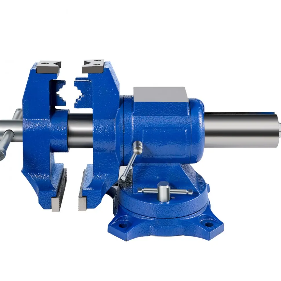 VEVOR 5" Heavy Duty Bench Vise, Double Swivel Rotating Vise Head/Body Rotates 360°,Pipe Vise Bench Vices 30Kn Clamping Force,for Clamping Fixing Equipment Home or Industrial Use