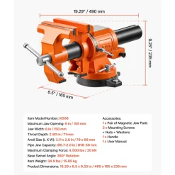 VEVOR Heavy Duty Bench Vise, 6