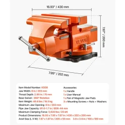VEVOR Heavy Duty Bench Vise, 4