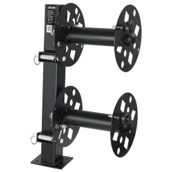 VEVOR Heavy Duty Double Welding Cable Reel, Welding Cable Lead Reels for 150FT 1/0 & 125FT 2/0 Cable, Powder-Coated Steel Reel with Locking Pin for Service Trucks, Fleet Maintenance, Jobsites
