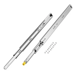 VEVOR Heavy Duty Drawer Slides 30inch, 1 Pair Locking Drawer Slides 250lbs Load Capacity, Side Mount Ball Bearing, 3-Fold Full Extension