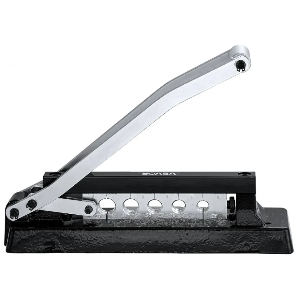 VEVOR Heavy Duty Hose Ferrule Crimping Tool, Standard Bench Hose Crimper with 5 Die Holes & 0.44"-0.63" Crimping Range for PVC Rubber Hoses, Air Hoses Crimping Repair Kit (Ferrules Not Included)