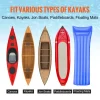 VEVOR Heavy Duty Kayak Cart, Foldable Canoe Trolley Cart with 12'' Tires, Adjustable Width 6.69"-17.32",350 Lb Weight Capacity Kayak Trolley for Kayaks Canoes Paddleboards Float Mats Jon Boats