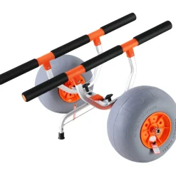 VEVOR Heavy Duty Kayak Cart, Foldable Canoe Trolley Cart with 12'' Tires, Adjustable Width 6.69