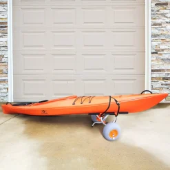 VEVOR Heavy Duty Kayak Cart, Foldable Canoe Trolley Cart with 12'' Tires, Adjustable Width 6.69