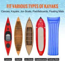 VEVOR Heavy Duty Kayak Cart, 450lbs Load Capacity, Detachable Canoe Trolley Cart with 12'' Solid Tires, Adjustable Width & Nonslip Support Foot, for Kayaks Canoes Paddleboards Float Mats Jon Boats