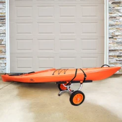 VEVOR Heavy Duty Kayak Cart, 450lbs Load Capacity, Detachable Canoe Trolley Cart with 12'' Solid Tires, Adjustable Width & Nonslip Support Foot, for Kayaks Canoes Paddleboards Float Mats Jon Boats