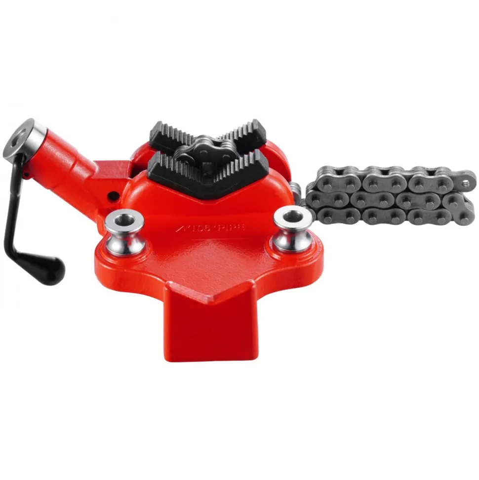 VEVOR Heavy-Duty Pipe Chain Vise, 1/4" - 6" Pipe Capacity, 28" Rugged Chain & Cast Iron Base, Industrial-Grade Pipe Clamping for Plumbing, Automotive Repairs, Metalworking