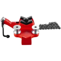 VEVOR Heavy-Duty Pipe Chain Vise, 1/8" - 5" Pipe Capacity, 26" Rugged Chain & Cast Iron Base, Hitch Mount Vise Plate Holder With Adjustable Height - Fits 2 inch x 2 inch Receiver