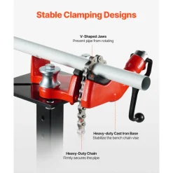 VEVOR Heavy-Duty Pipe Chain Vise, 1/8