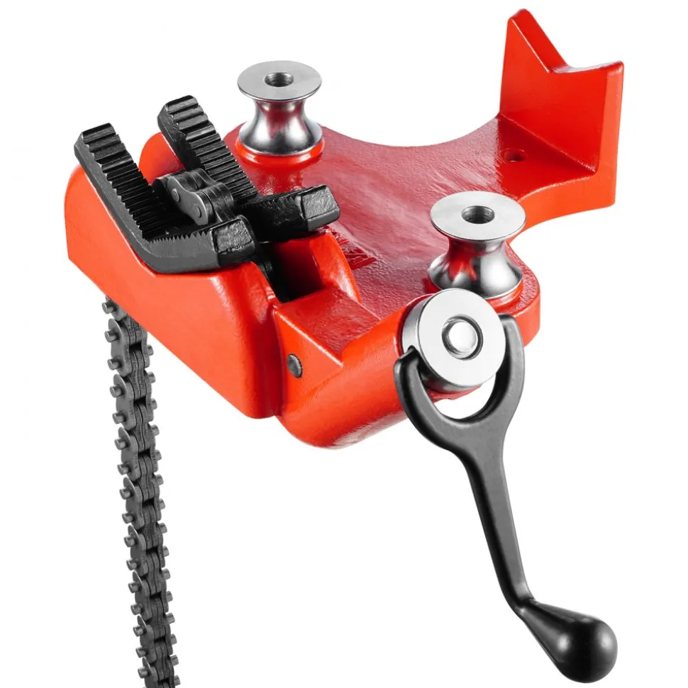 VEVOR Heavy-Duty Pipe Chain Vise, 1/2" - 8" Pipe Capacity, 34.6" Rugged Chain & Cast Iron Base, Industrial-Grade Pipe Clamping for Plumbing, Automotive Repairs, Metalworking