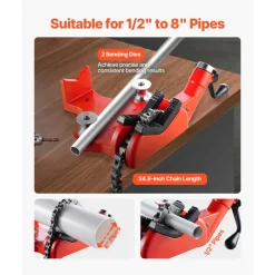 VEVOR Heavy-Duty Pipe Chain Vise, 1/2