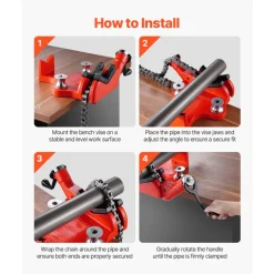VEVOR Heavy-Duty Pipe Chain Vise, 1/2