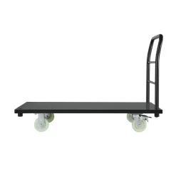 VEVOR Heavy Duty Platform Truck, 2000 lbs Capacity, Industrial Steel Flatbed Cart with Swivel Wheels and Handle, Platform Hand Push Truck Dolly, Easy Storage, for Luggage Moving, 48 x 24 x 32.1 in