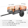 VEVOR Heavy Duty Steel ATV Dump Trailer, 1500-Pound Load Capacity 15 Cubic Feet, Tow Behind Dump Cart Garden Trailer, with Removable Sides and 2 Tires, for Mowers, Tractors, ATV, UTV