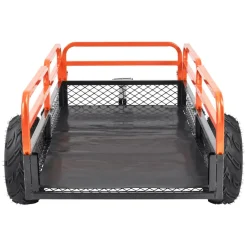 VEVOR Heavy Duty Steel ATV Dump Trailer, 1500-Pound Load Capacity 15 Cubic Feet, Tow Behind Dump Cart Garden Trailer, with Removable Sides and 2 Tires, for Mowers, Tractors, ATV, UTV