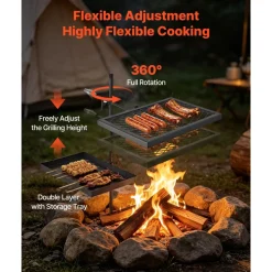 VEVOR Heavy Duty Swivel Campfire Grill, 16