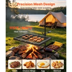 VEVOR Heavy Duty Swivel Campfire Grill, 16