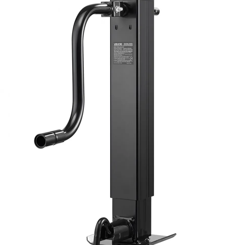 VEVOR Heavy-Duty Trailer Jack, 12,000 lbs Load Capacity, Sidewind Square Direct Weld-on Trailer Jack with Handle Crank, Adjustable Drop Leg, 26-Inch Travel for Lifting RV, Utility, Yacht Trailers
