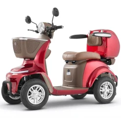 VEVOR Heavy Duty 4-Wheel Mobility Scooters for Seniors & Adults, 500lbs Capacity, 21.5 Miles 3-Speed Long Range, 1000W All Terrain Electric Recreational Scooter Wheelchair, 20° Max Climbing Capacity