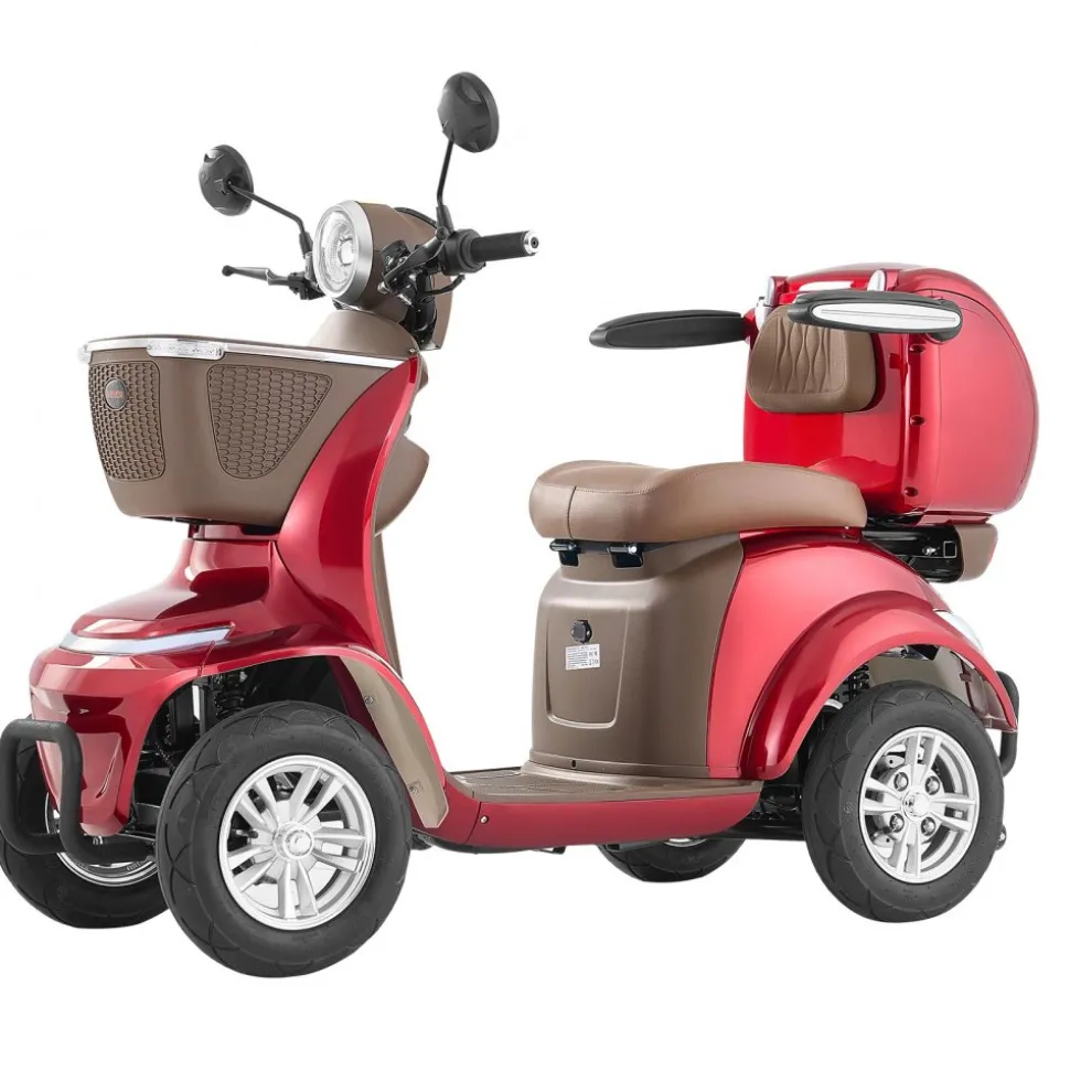 VEVOR Heavy Duty 4-Wheel Mobility Scooters for Seniors & Adults, 500lbs Capacity, 21.5 Miles 3-Speed Long Range, 1000W All Terrain Electric Recreational Scooter Wheelchair, 20° Max Climbing Capacity