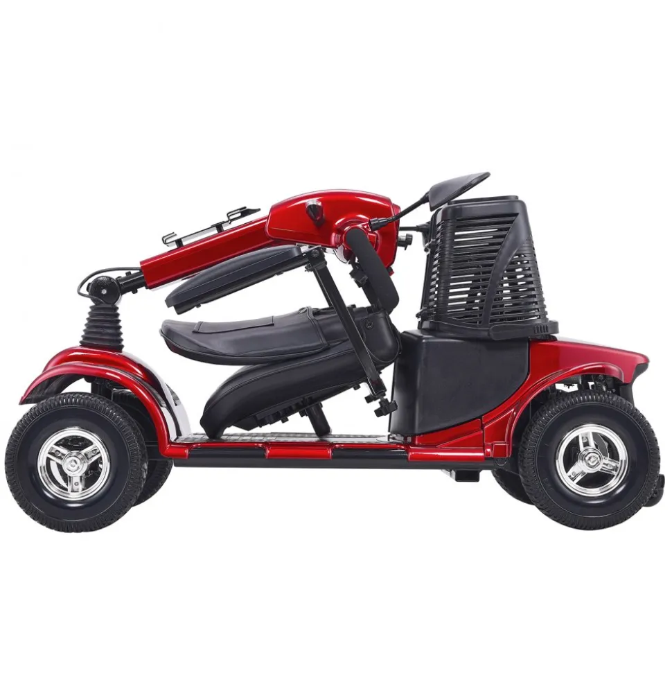 VEVOR Heavy-Duty 4 Wheel Mobility Scooter for Adults & Seniors - Folding Electric Powered Mobility Scooter & 12 Mile Long Range, All Terrain Travel Scooter with 9° Climbing Capacity, 265lb Capacity