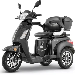 VEVOR Heavy Duty 3-Wheel Mobility Scooters for Seniors & Adults, 500lbs Capacity, 21.5 Miles 3-Speed Long Range, 1000W All Terrain Electric Recreational Scooter Wheelchair, 20° Max Climbing Capacity