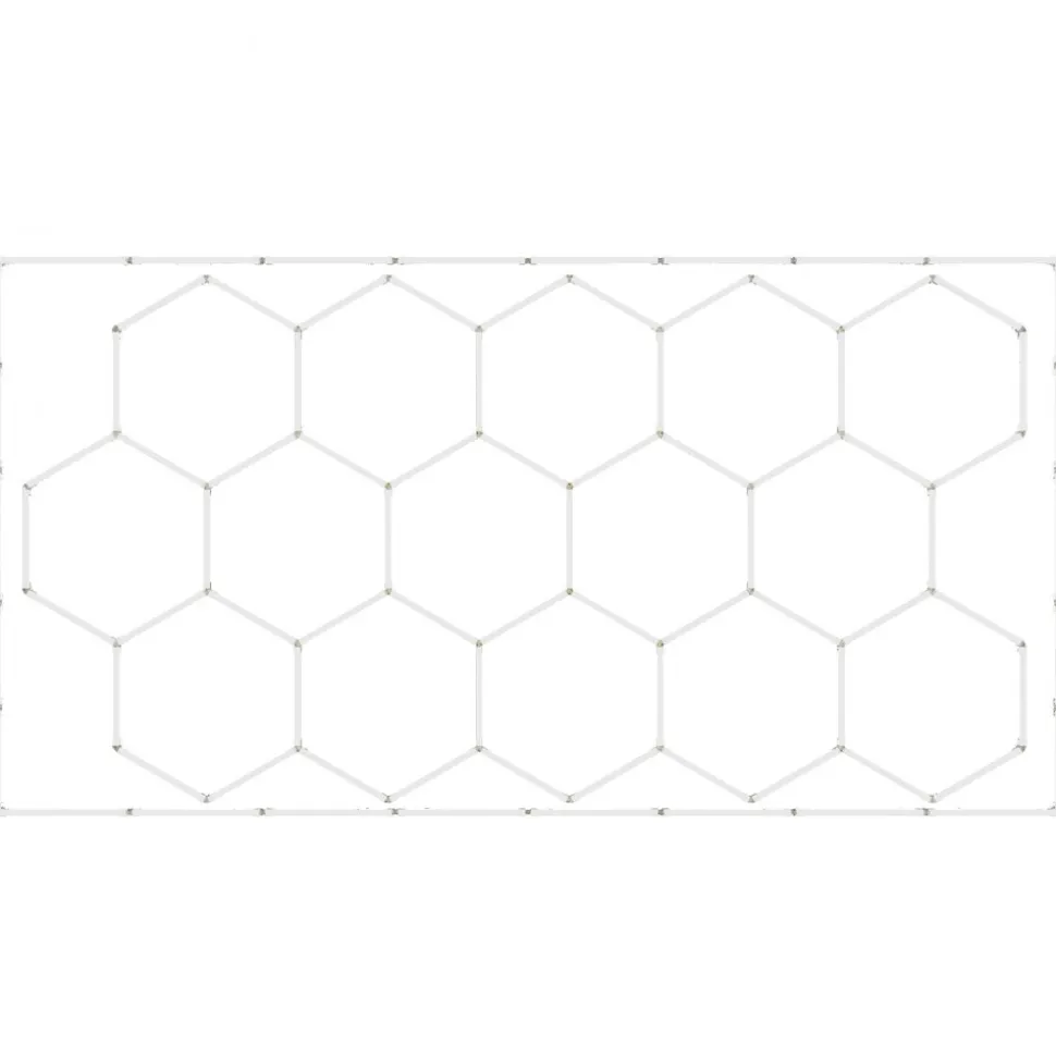 VEVOR Hexagon Garage Lights, 66300LM, 6500K 15 Grid Systems Honeycomb Hexagonal Garage LED Lights, DIY Cool White Car Detailing Garage Ceiling Lighting Bright Shop Light for Gym Basement Workshop