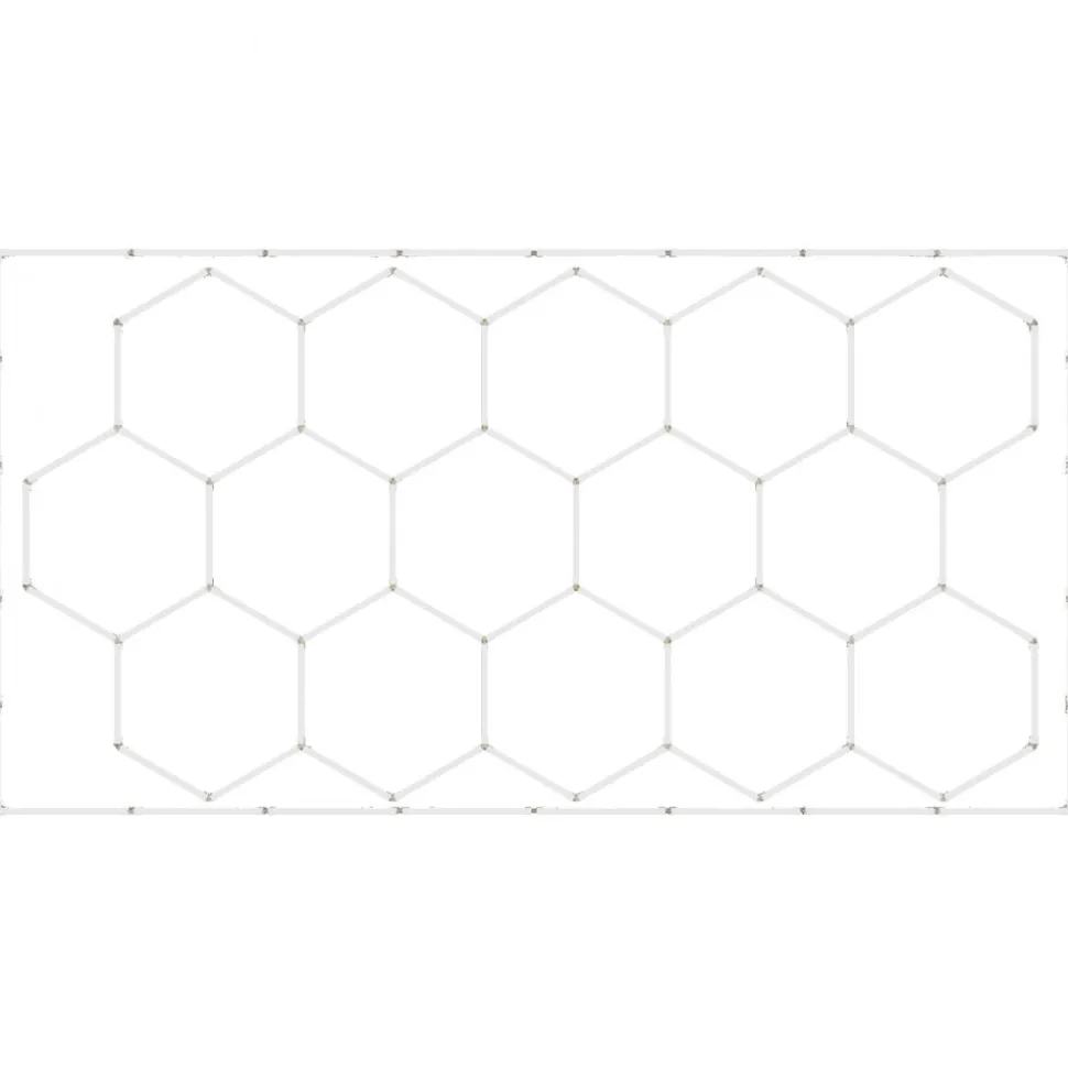 VEVOR Hexagon Garage Lights, 66300LM, 6500K 15 Grid Systems Honeycomb Hexagonal Garage LED Lights, DIY Cool White Car Detailing Garage Ceiling Lighting Bright Shop Light for Gym Basement Workshop