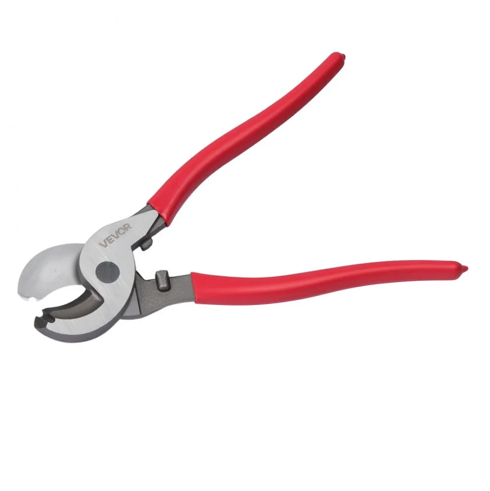 VEVOR High Leverage Cable Cutter, 9-1/4 in Compact, Forged Blades and PVC-Coated Handles, Heavy Duty Cable Cutting Pliers Tool for 4/0 AWG Aluminum, 2/0 AWG Soft Copper and 100-Pair 24AWG Comm Cables
