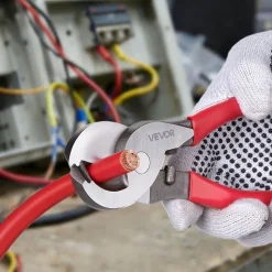 VEVOR High Leverage Cable Cutter, 9-1/4 in Compact, Forged Blades and PVC-Coated Handles, Heavy Duty Cable Cutting Pliers Tool for 4/0 AWG Aluminum, 2/0 AWG Soft Copper and 100-Pair 24AWG Comm Cables
