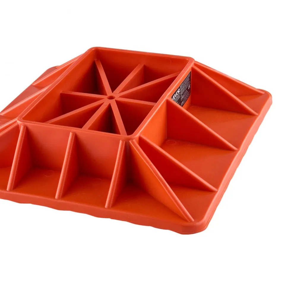 VEVOR High Lift Jack Base and Handle Keeper, 11.6" x 11.6" Off Road Jack Stand Base with 7000 Pound Capacity, Heavy-Duty Farm Jacks Support Stand for Most Jacks with 7.3" x 4.7" Base, Red
