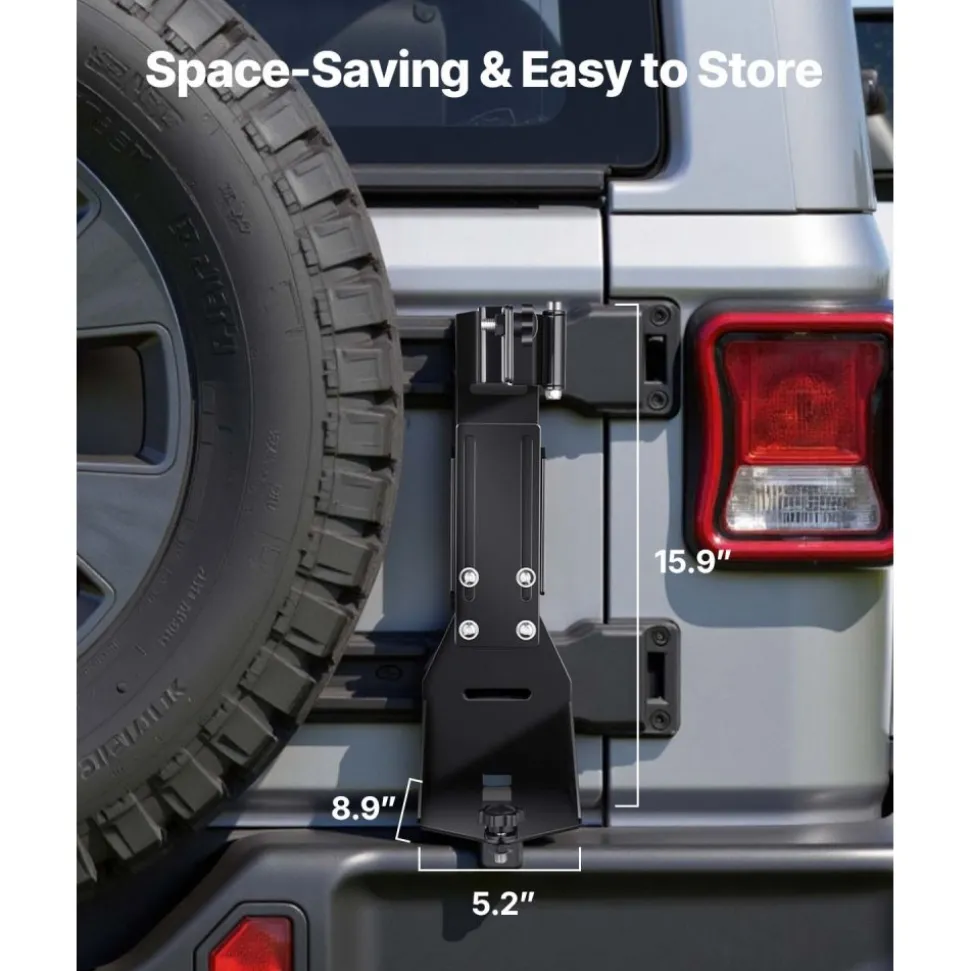 VEVOR High Lift Jack Mount Bracket, Farm Jack Holder Mounting Bracket Kit, Mount Carrier for Off Road Heavy-Duty Jacks, Compatible With YJ (1986-1996), TJ (1997-2006), JK (2006-2018), JL (2018-2024)