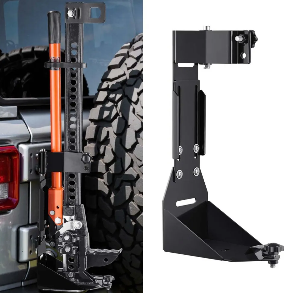 VEVOR High Lift Jack Mount Bracket, Farm Jack Holder Mounting Bracket Kit, Mount Carrier for Off Road Heavy-Duty Jacks, Compatible With YJ (1986-1996), TJ (1997-2006), JK (2006-2018), JL (2018-2024)
