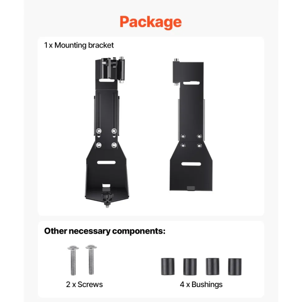 VEVOR High Lift Jack Mount Bracket, Farm Jack Holder Mounting Bracket Kit, Mount Carrier for Off Road Heavy-Duty Jacks, Compatible With YJ (1986-1996), TJ (1997-2006), JK (2006-2018), JL (2018-2024)