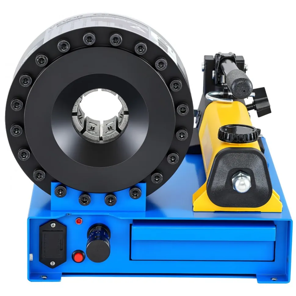 VEVOR High Pressure Hydraulic Hose Crimper, Manual Hose Crimping Tool with 8 Dies & 0.24"-1.1" Crimping Range, Suitable for Low & High-Pressure Oil Pipes, Gas/Water/Auto AC Hoses & Cable Joints