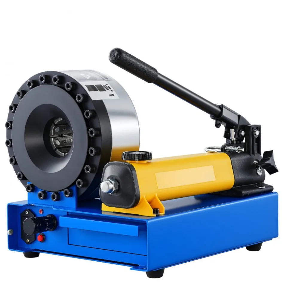VEVOR High Pressure Hydraulic Hose Crimper, Manual Hose Crimping Tool with 8 Dies & 0.24"-1.1" Crimping Range, Suitable for Low & High-Pressure Oil Pipes, Gas/Water/Auto AC Hoses & Cable Joints