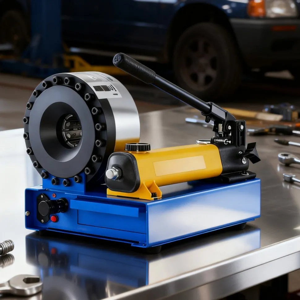 VEVOR High Pressure Hydraulic Hose Crimper, Manual Hose Crimping Tool with 8 Dies & 0.24"-1.1" Crimping Range, Suitable for Low & High-Pressure Oil Pipes, Gas/Water/Auto AC Hoses & Cable Joints
