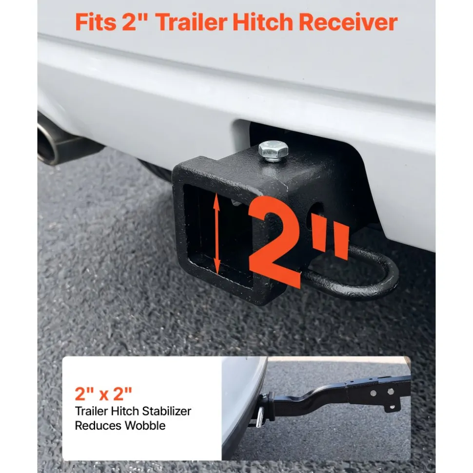 VEVOR Hitch Cargo Carrier Bike Rack, 66" x 20" x 6" Folding Hitch Mount Cargo Carrier for 2 Fat Tire/Mountain Bikes, 500LBS Capacity High-Strength Steel Luggage Basket Fits 2" Receiver for SUV Pickups