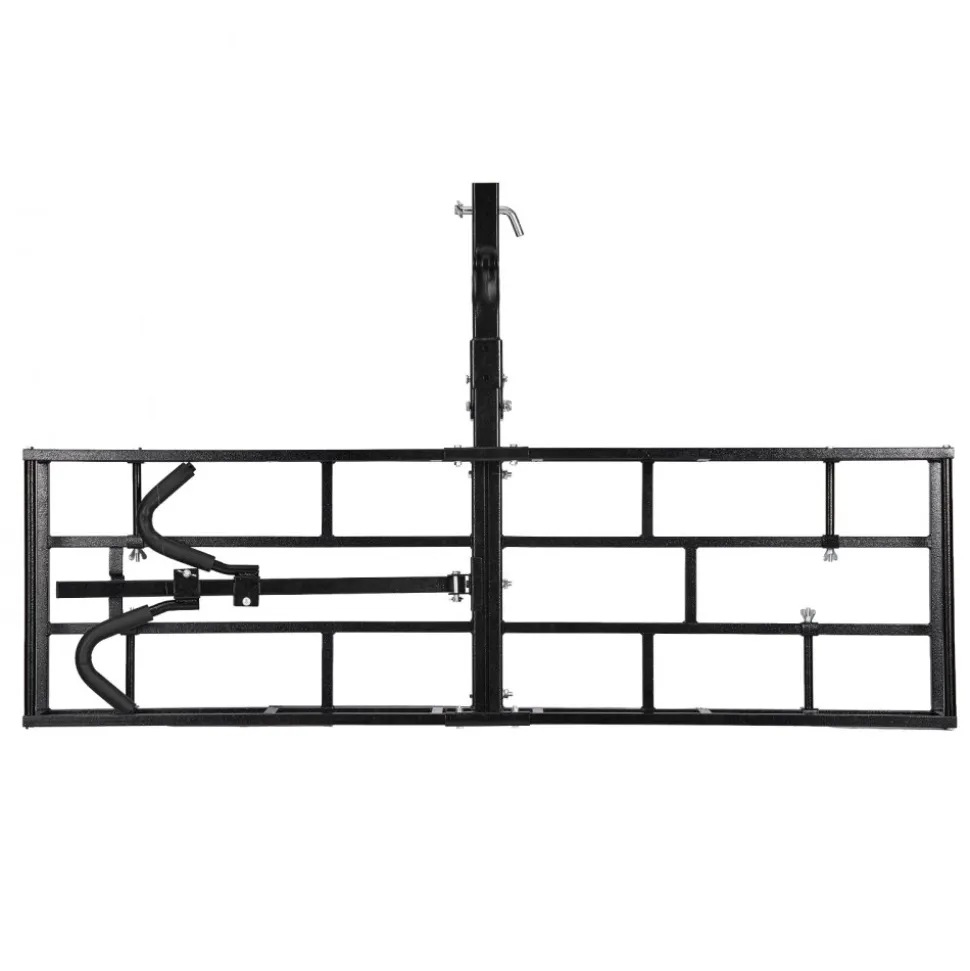 VEVOR Hitch Cargo Carrier Bike Rack, 66" x 20" x 6" Folding Hitch Mount Cargo Carrier for 2 Fat Tire/Mountain Bikes, 500LBS Capacity High-Strength Steel Luggage Basket Fits 2" Receiver for SUV Pickups