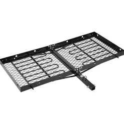 VEVOR Hitch Cargo Carrier with Bike Racks, 62" x 20" x 3" Hitch Mount Cargo Carrier for 2 Mountain Bikes, 500LBS Capacity High-Strength Steel Rear Luggage Basket Fits 2" Receiver for SUVs Pickups