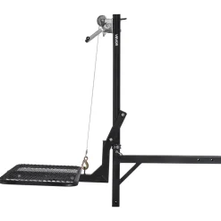 VEVOR Hitch Deer Hoist with Lifting System Platform, 300 lbs Load Capacity, Game Hoist Winch Lift with 2-inch Receiver, 360-Degree Swivel Shaft & Foldable, Hitch-Mounted Deer Hanger for Moving Game